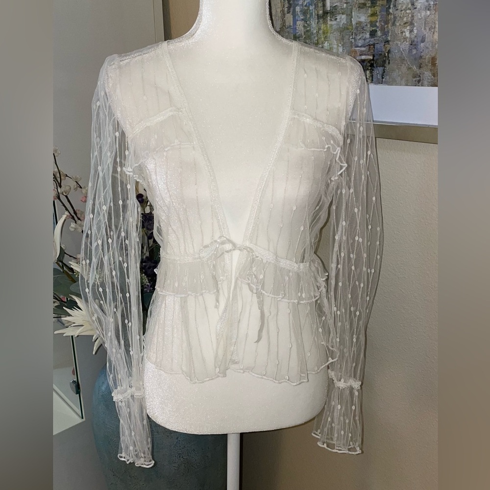 Elegant Sheer White Top